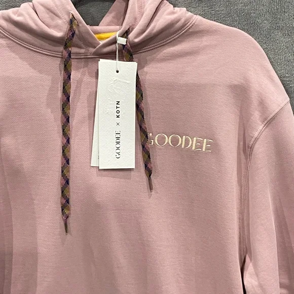 Goodee x Kotn The Goodee Hoodie Sweatshirt Pullover Dusty Rose Mens Size M NWT - Picture 3 of 11